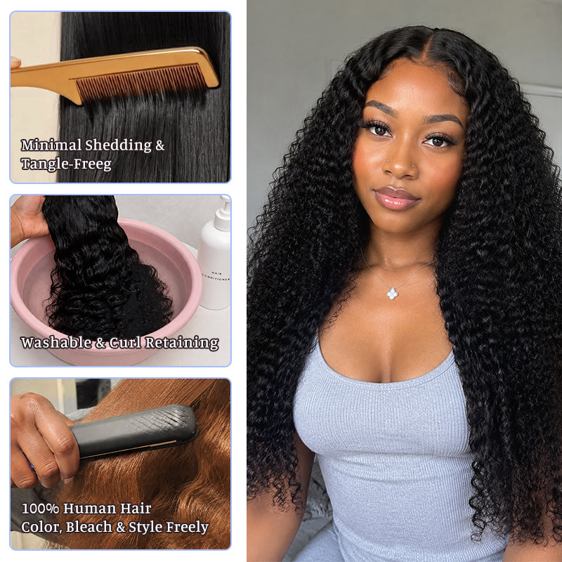 Jerry Curly HD Lace Frontal Wig | 100% Human Hair | Pre-Plucked Hairline