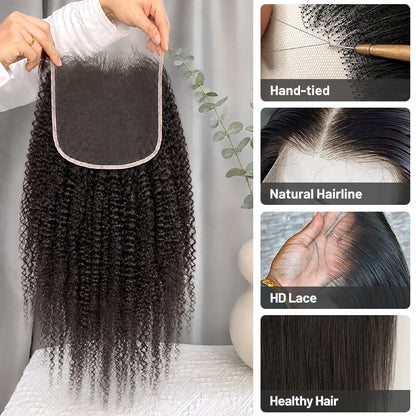 4B/4C Afro Virgin Hair Frontal & Closure | Match with Bundles