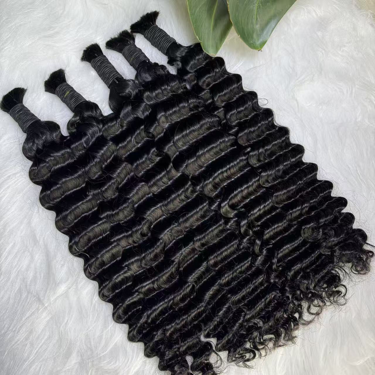 Indian Curly Raw Bulk Hair For Braids,Braiding Hair,100% Human Hair