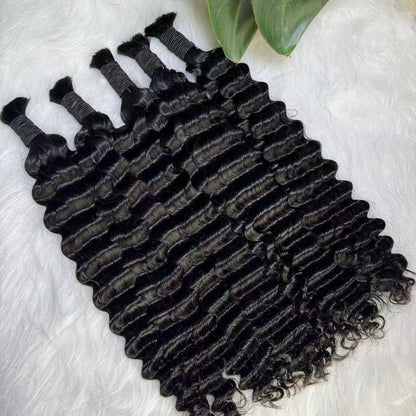 Indian Curly Virgin Bulk Hair For Braids,Braiding Hair,100% Human Hair