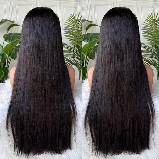 100% Straight Human Hair | 13*4 Transparent  Lace Frontal | 180% Natural Density