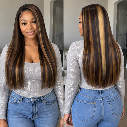 Chocolate Honey Melt | HD Lace Straight Wig | Custom-Made • 2–3 Day Wait