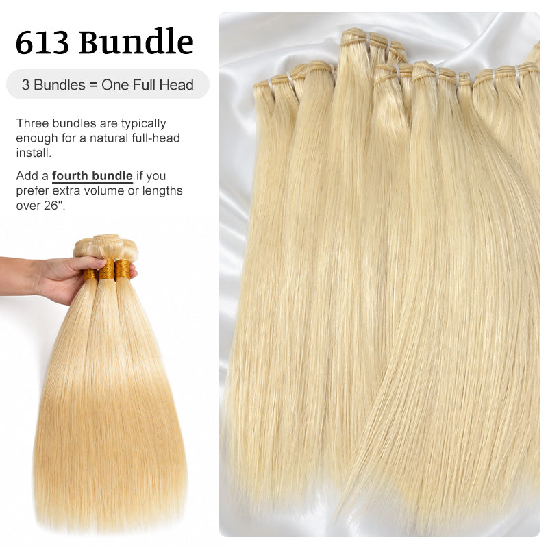 #613 Straight 100% Human Hair Bundles