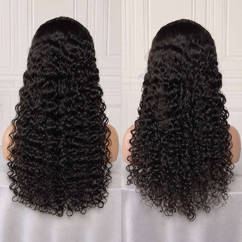 Water Wave HD Lace Frontal | 100% Human Hair Wig | Natural Black