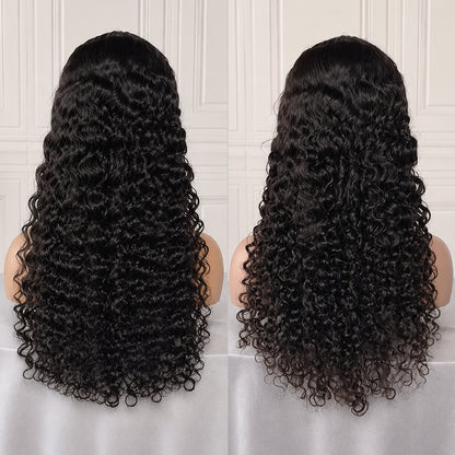 Water Wave HD Lace Frontal | 100% Human Hair Wig | Natural Black