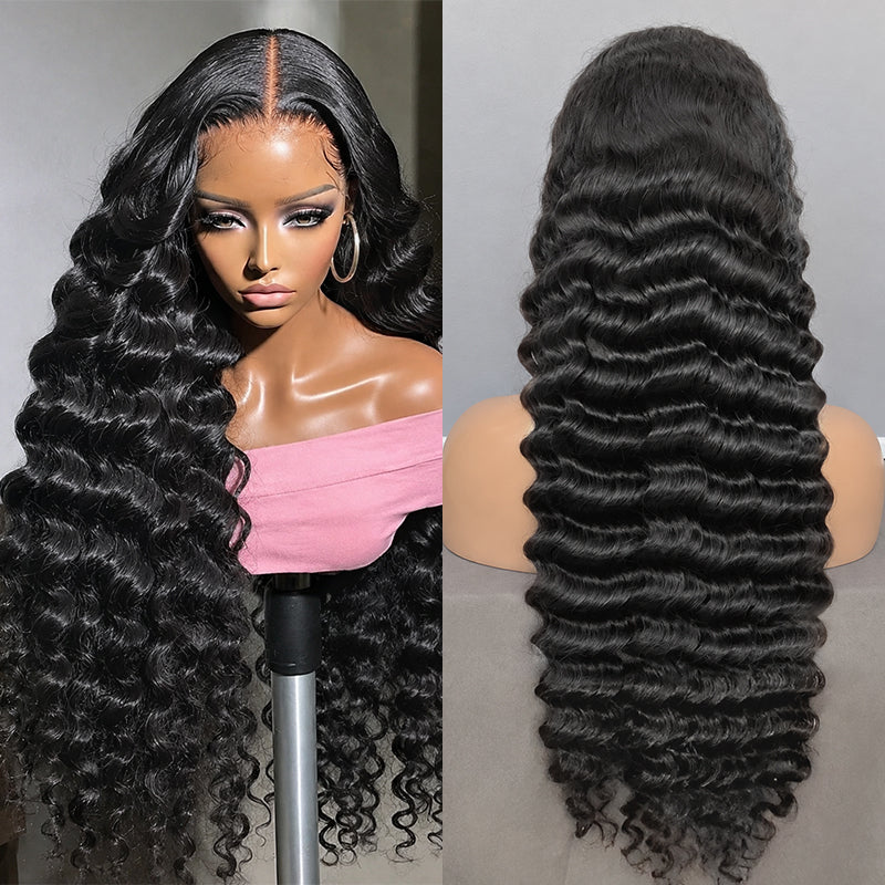 Loose Deep Wave HD Lace Frontal | 100% Human Hair Wig | Natural Black