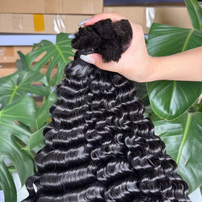 Indian Curly Virgin Bulk Hair For Braids,Braiding Hair,100% Human Hair