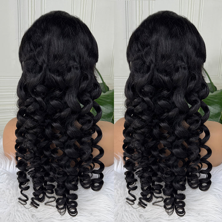 13x4 Transparent Lace Loose Wave Wig Natural Hairline 180%