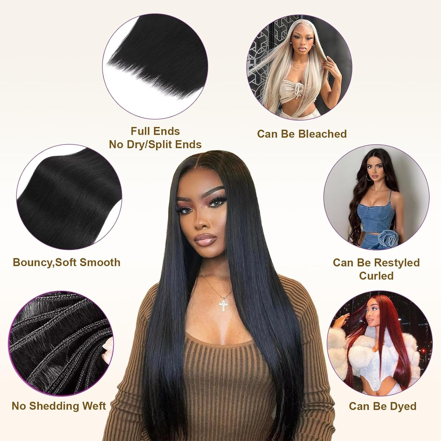 Straight Raw Indian Human Hair Bundles
