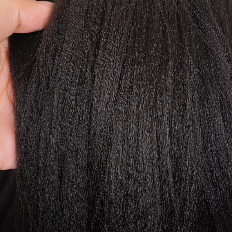 Yaki Straight Human Hair Wig | Transparent Lace Frontal Natural | Hairline 180%