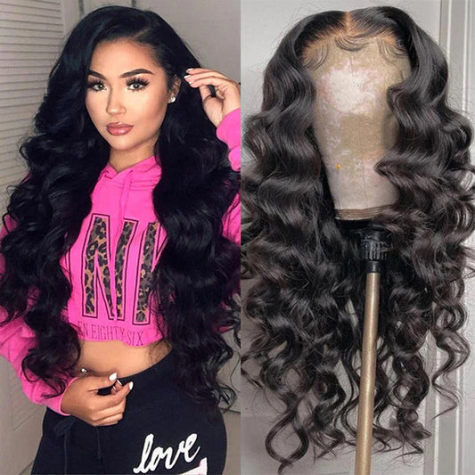 13x4 Transparent Lace Loose Wave Wig Natural Hairline 180%
