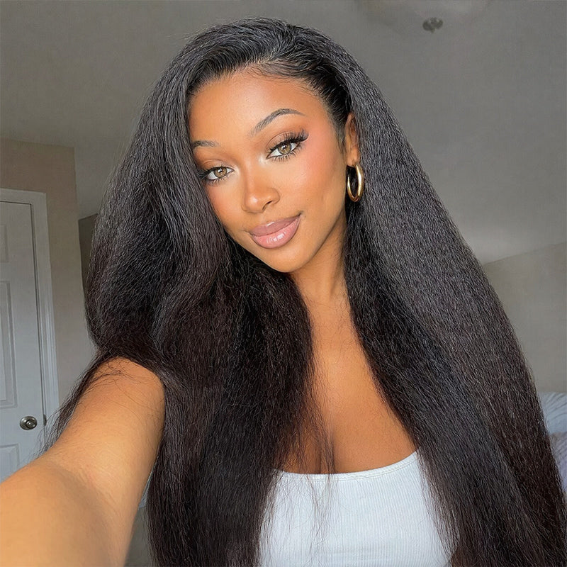 Kinky Straight Virgin Hair Frontal & Closure | Perfect Match for Bundles
