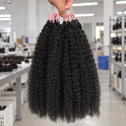 Afro Kinky Curly Knotless Crochet Hair | Pre-Separated Human Hair