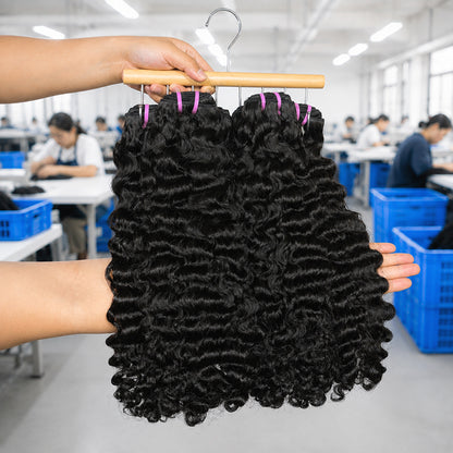 Indian Curly 100% Human Hair Bundles (Raw & Virgin Available）