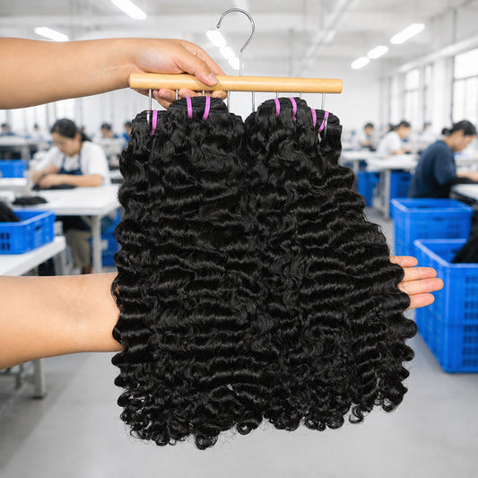 Indian Curly 100% Human Hair Bundles (Raw & Virgin Available）