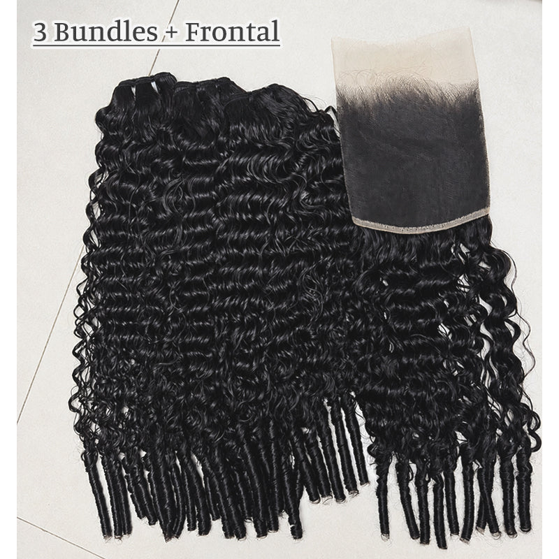 Eurasian Curl Virgin Hair Frontal & Closure | Perfect Match for Bundles