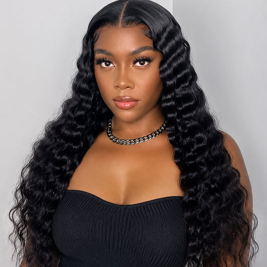 Cambodian Wave HD Lace Frontal | 100% Human Hair Wig | Natural Black