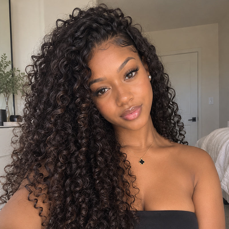 Eurasian Curly K-Tip Human Hair Extensions | 100g/Pack | Full Head 2–3 Packs