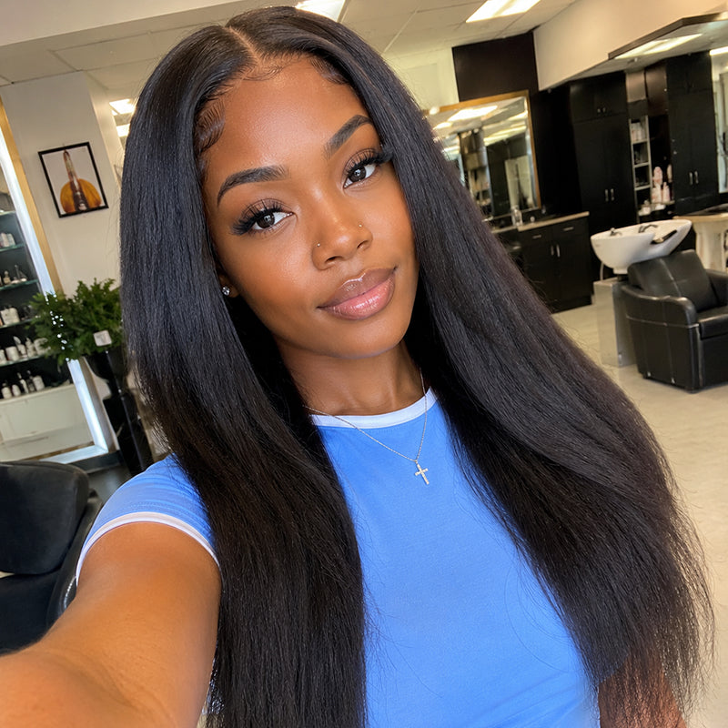 Yaki Straight Virgin Hair Frontal & Closure | Perfect Match for Bundles