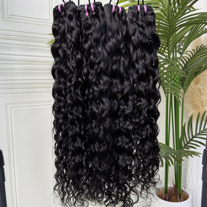 Natural Wavy Raw Human Hair Bundles