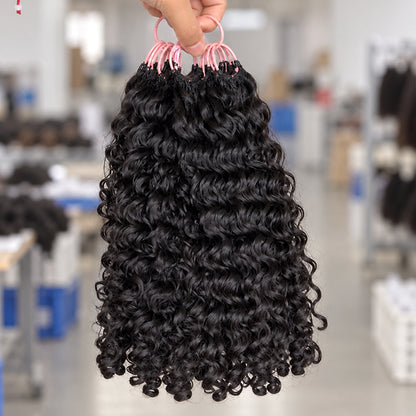 Burmese Curly Knotless Crochet Hair | Pre-Separated Human Hair