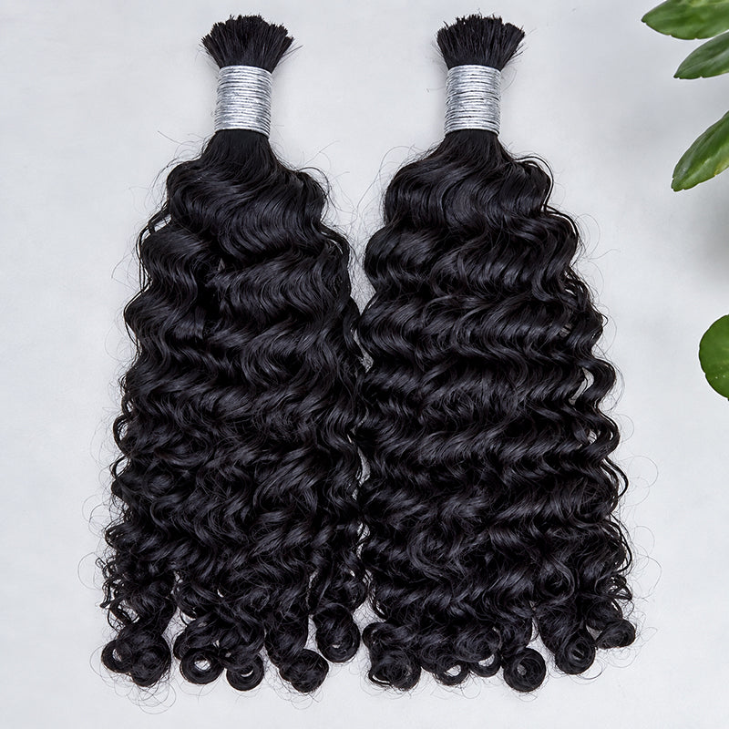 Burmese Curly Virgin Bulk Hair For Braids | 100% Human Hair | 100g