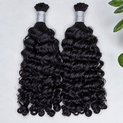 Burmese Curly Virgin Bulk Hair For Braids | 100% Human Hair | 100g