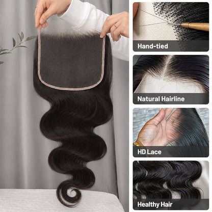 Body Wave Virgin Hair Frontal & Closure | Perfect Match for Bundles