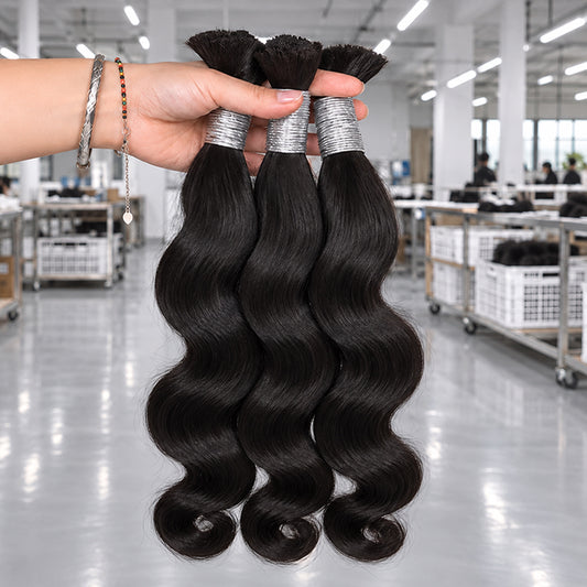Body Wave Virgin Bulk Hair For Braids | 100% Human Hair | 100g
