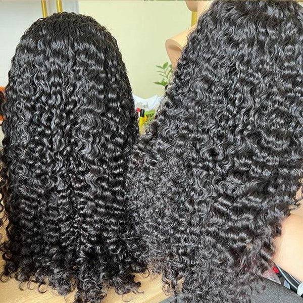 7x6  Lace Frontal Natural Black Burmese Curly Wig Ready To Wear Invisible Knots Wig 180%