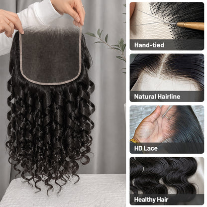 Cambodian Curly Virgin Hair Frontal & Closure | Perfect Match for Bundles