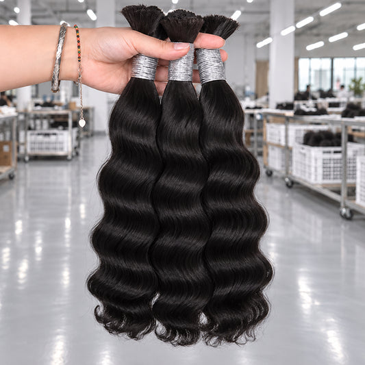 Cambodian Wave Virgin Bulk Hair For Braids | 100% Human Hair | 100g