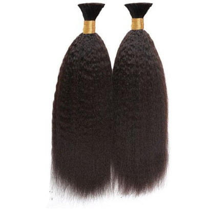 Kinky Straight Raw Bulk Hair For Braids,Braiding Hair,100% Human Hair