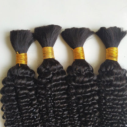 Kinky Curly Raw Bulk Hair For Braids,Braiding Hair,100% Human Hair