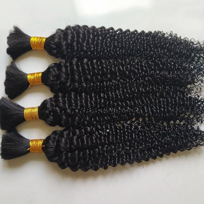Kinky Curly Raw Bulk Hair For Braids,Braiding Hair,100% Human Hair