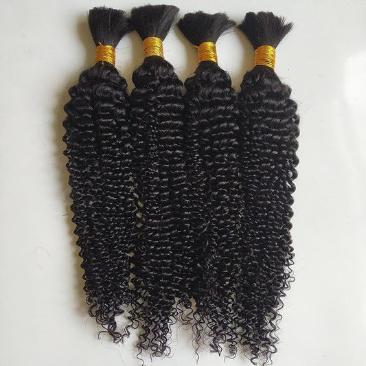 Kinky Curly Raw Bulk Hair For Braids,Braiding Hair,100% Human Hair