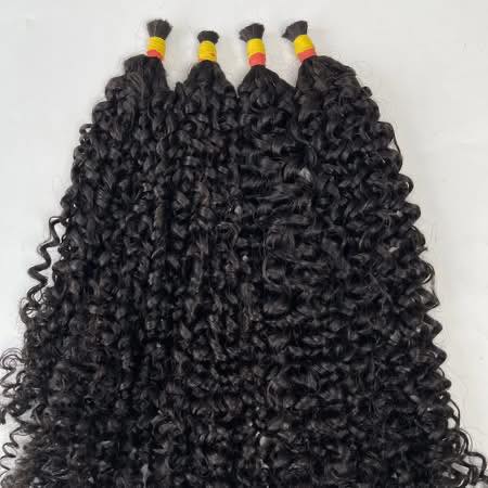 4b4c Curly Raw Bulk Hair For Braids,Braiding Hair,100% Human Hair