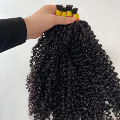 4b4c Curly Virgin Bulk Hair For Braids,Braiding Hair,100% Human Hair
