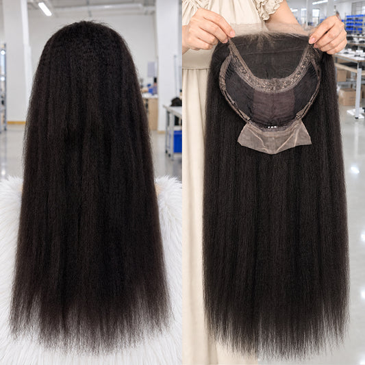 5×5 HD Lace Kinky Straight Closure Wig | Natural & Full Look | Premium Human Hair