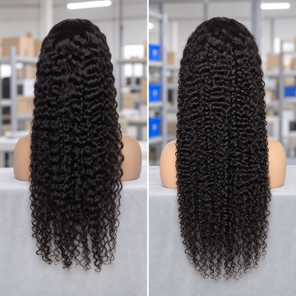 HD Lace Deep Curly Frontal Wig | 100% Human Hair | Pre-Plucked