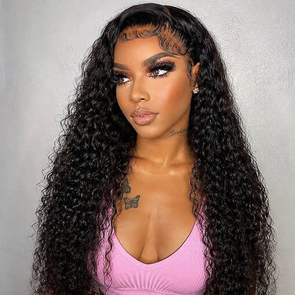 HD Lace Deep Curly Frontal Wig | 100% Human Hair | Pre-Plucked