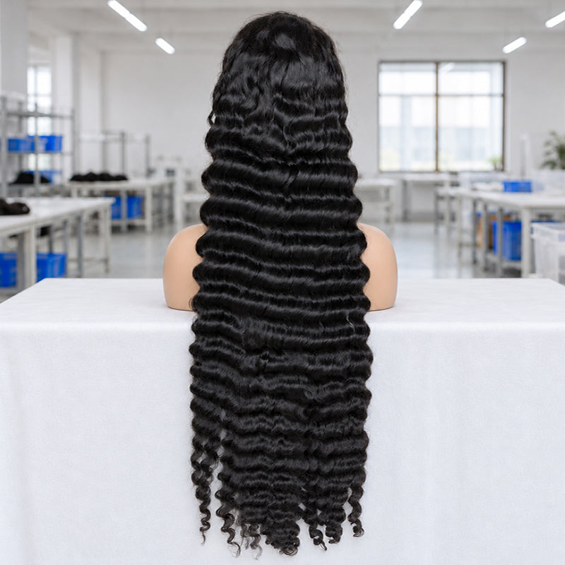 Deep Wave Raw & Virgin 40 Inch Wig | 13*6 HD Lace | 200% Density