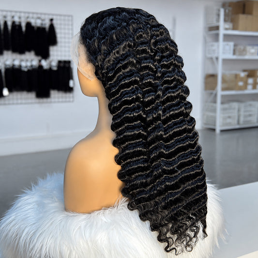 Deep Wave Wig | Transparent Lace Frontal | Natural Hairline 180%