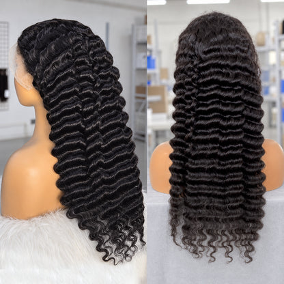 Deep Wave Wig | Transparent Lace Frontal | Natural Hairline 180%