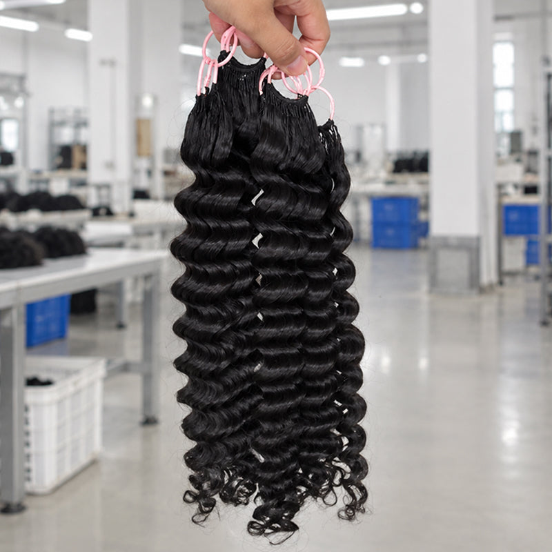 Deep Wave Knotless Crochet Hair | Pre-Separated Human Hair