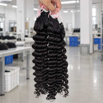 Deep Wave Knotless Crochet Hair | Pre-Separated Human Hair