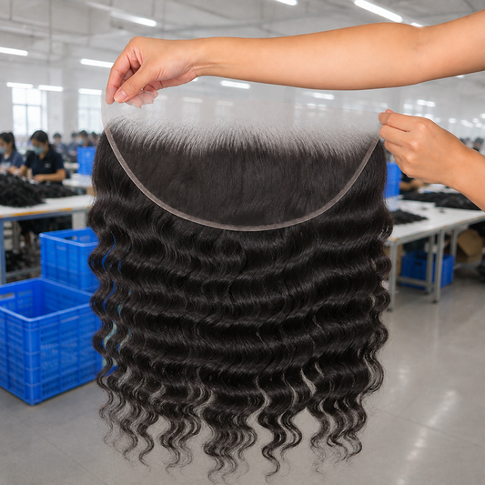 Deep Wave Virgin Hair Frontal & Closure | Perfect Match for Bundles