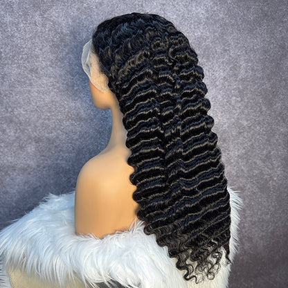 Deep Wave Wig | Transparent Lace Frontal | Natural Hairline 180%