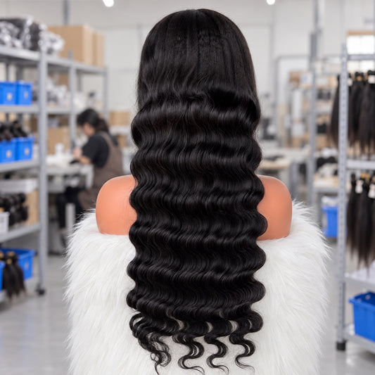 Cambodian Wave HD Lace Frontal | 100% Human Hair Wig | Natural Black