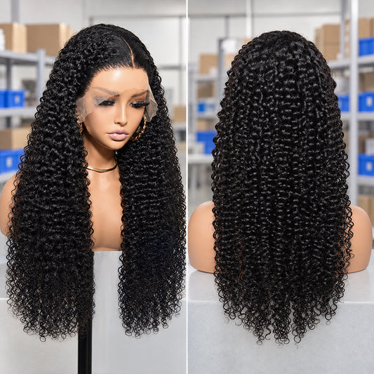 Jerry Curly HD Lace Frontal Wig | 100% Human Hair | Pre-Plucked Hairline